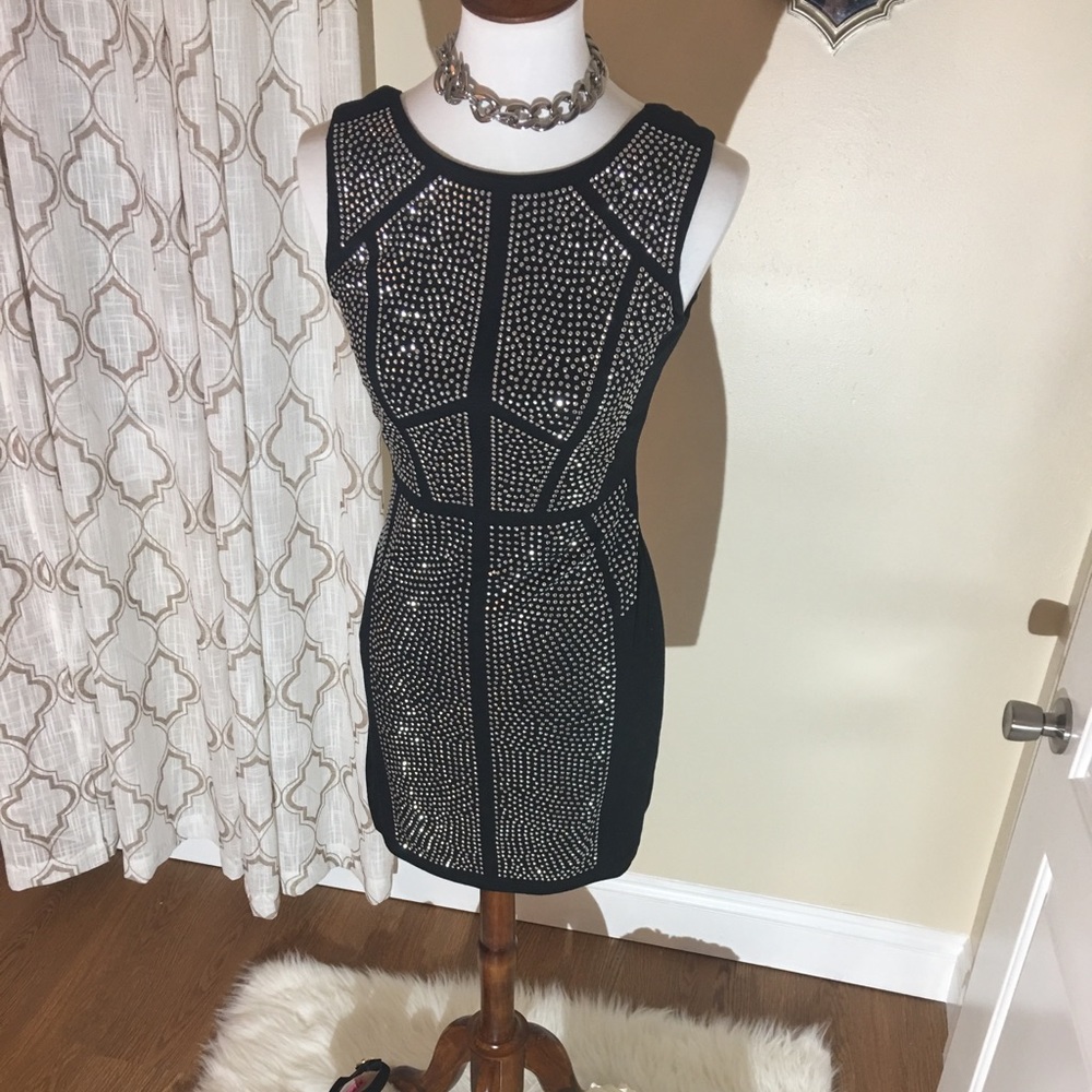 Beautiful black embellished sexy dress🔥